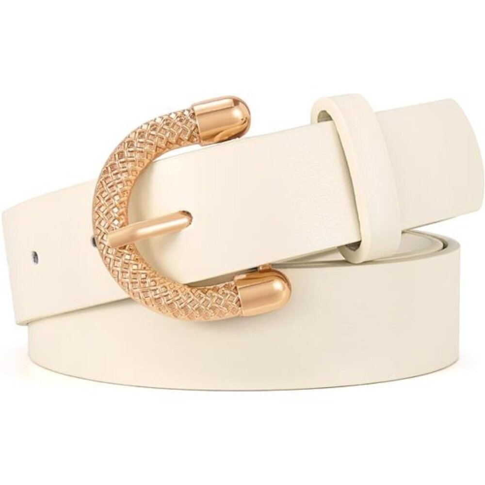 Leather Belt | Gold Mesh Buckle | Premium Adjustable Belt for Jeans & Dresses